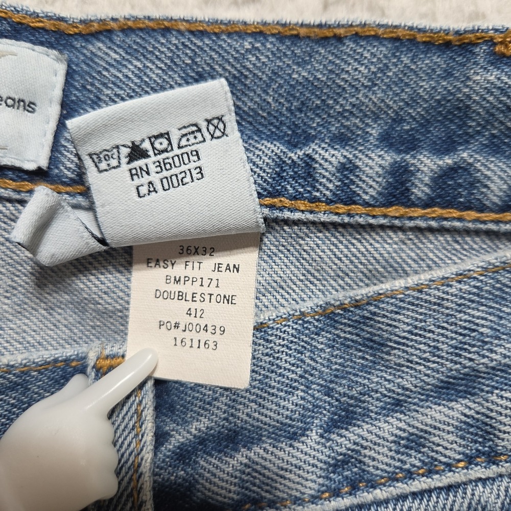 Vintage Calvin Klein Jeans Mens 32x31 Easy Fit Doublestone Light Wash Denim Blue - Picture 5 of 10